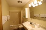 Entryway Full Bath with Tub in Large Condo at Waterville Valley
